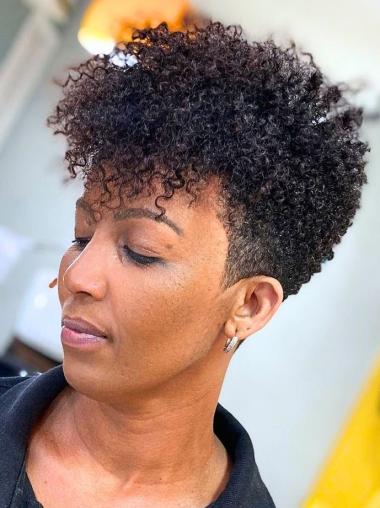 Short Wigs That Look Real For African American Boycuts Kinky Wigs