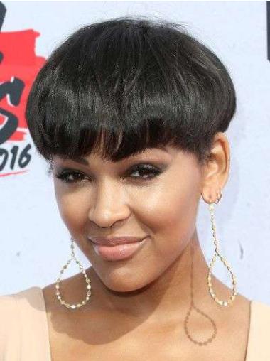 Natural Looking Short Wigs For African American Boycuts Straight Wigs