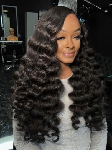 African Hair Wigs Long Black 22" Wigs