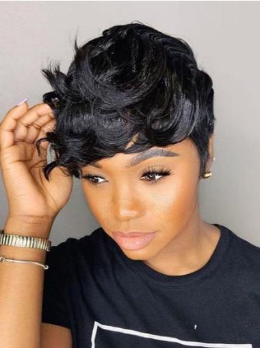 Short Style Wigs For African American Boycuts Wavy Wigs