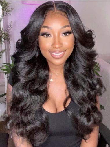 African American Lace Front Wigs Long Black 22" Wigs