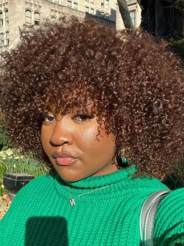 Wigs For African Americans Monofilament 10" Brown Wigs