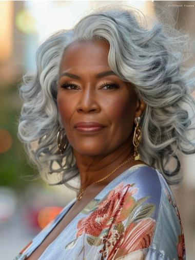 African American Wigs Without Bangs Curly Chin Length Wigs