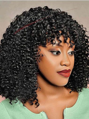 African Americans Wigs Monofilament With Bangs Wigs