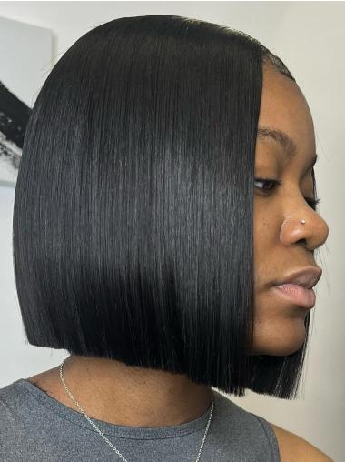 African American Short Bob Wigs 10" Monofilament Black Wigs