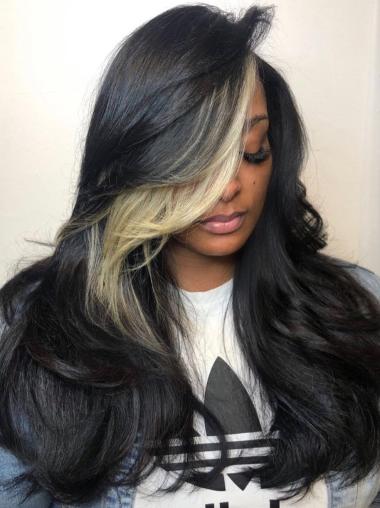 African American Wigs Online 20" Ombre/2 Tone Remy Human Hair Wigs