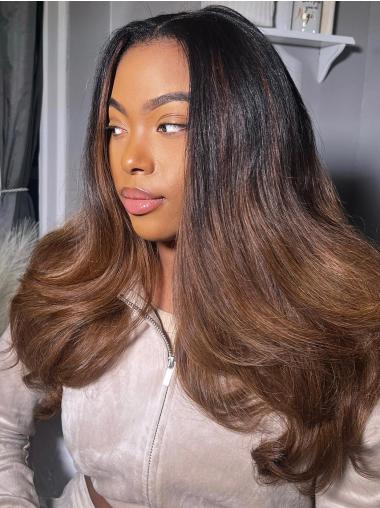 African American Wigs 20" Ombre/2 Tone Remy Human Hair Wigs