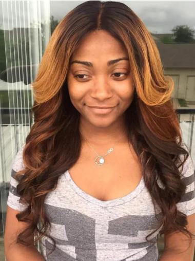 African American Wigs Online Synthetic Without Bangs 22" Long Wigs