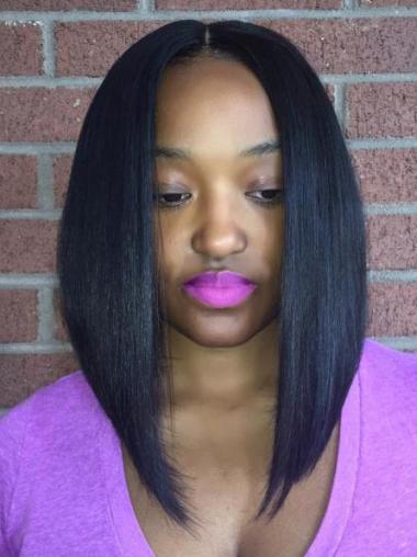 Black African American Wigs Monofilament Without Bangs Wigs