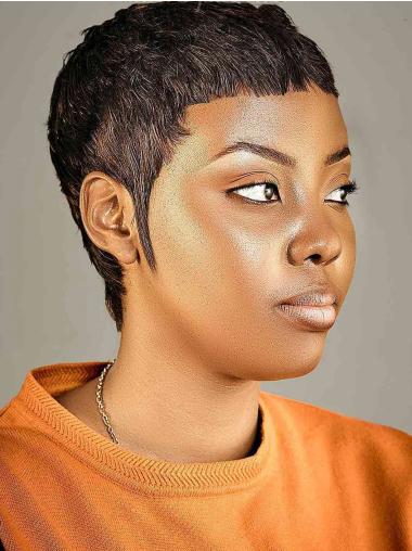 Short African Wigs Auburn Straight Boycuts Wigs