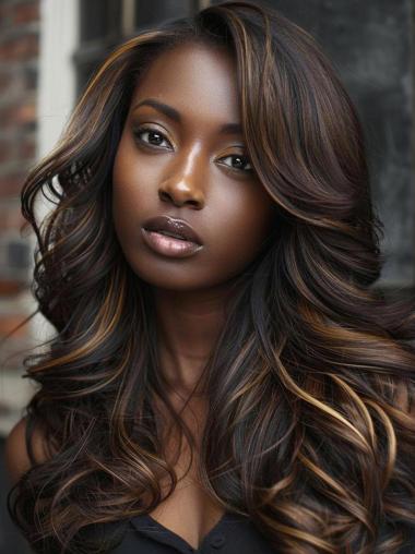 African American Natural Hair Wigs Remy Human Hair Without Bangs Wigs