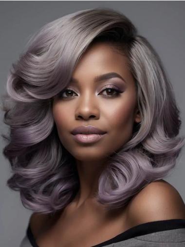 Wigs For Small Heads African American Purple Monofilament Remy Human Hair Wigs