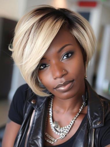 African American Wig Styles Blonde Monofilament Synthetic Wigs