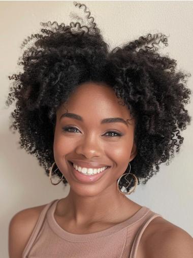 African American Synthetic Wigs Lace Front Chin Length Kinky Wigs
