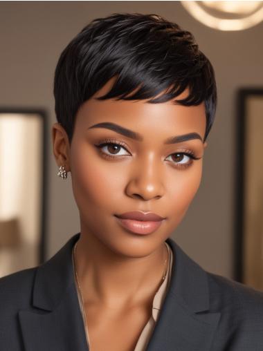 Short Style Wigs For African American Synthetic Black Wigs