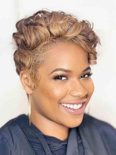 Wigs For African American Women Human Hair Boycuts Blonde Wigs