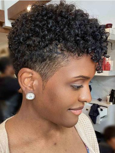 Pixie Cut Synthetic Wig For African American Women Boycuts 4" Wigs