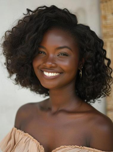 Synthetic Bob Wigs For African American Brown Lace Front Wigs