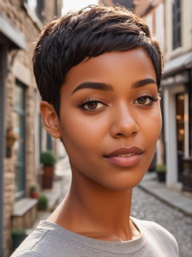 Short Afro Wig African American Black Lace Front Wigs