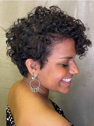 Hair Wigs For African American Synthetic Curly Short Black Wigs