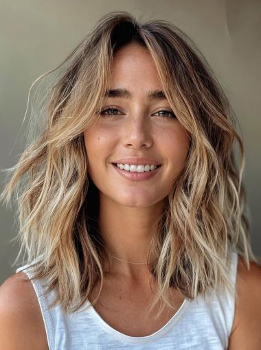 African America Wigs Blonde 16" Layered Wigs