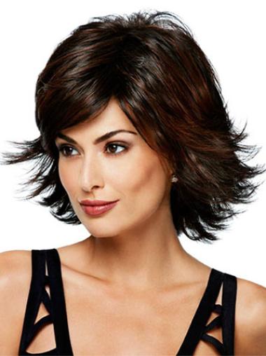 Classic Capless Synthetic 10 Inches Wavy Medium Wigs