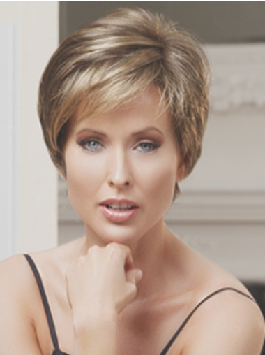 Boycuts Straight Synthetic Cheap Short Lace Wigs