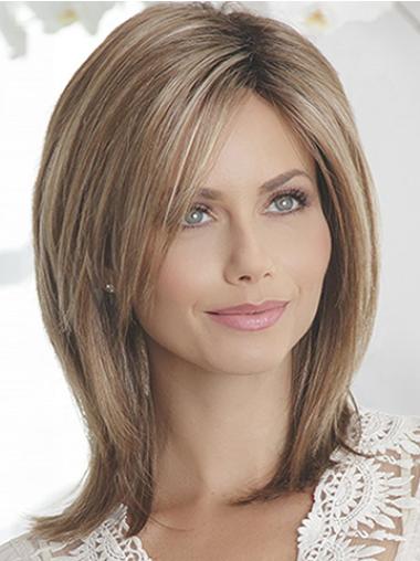 Layered Capless Synthetic 14 Inches Medium Length Brown Wigs
