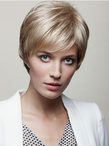 Blonde Capless Fabulous Womans Short Wigs