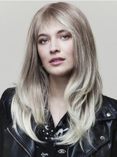 Ombre/2 Tone With Bangs Synthetic New Long Length Wigs