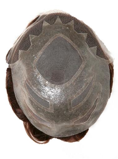 Man Toupees French Lace Front With Mono Base And Clear Poly Around