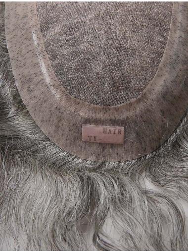 Silk Mono Center With Skin Tone Color Poly All Around Perimeter Man Toupees