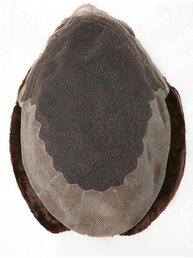 Indian Human Hair French Lace With Poly Back Base Toupees