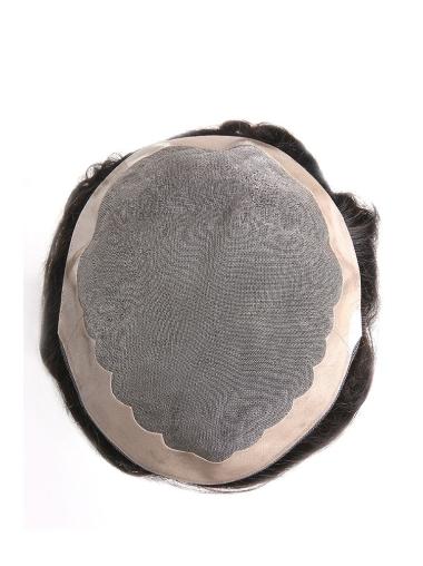 Remy Hair Single Knotted Mono With Poly Coated Perimeter Hair Pieces