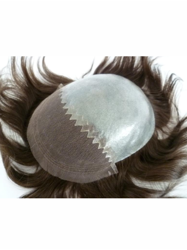 Half PU And Half Lace In Man Toupees