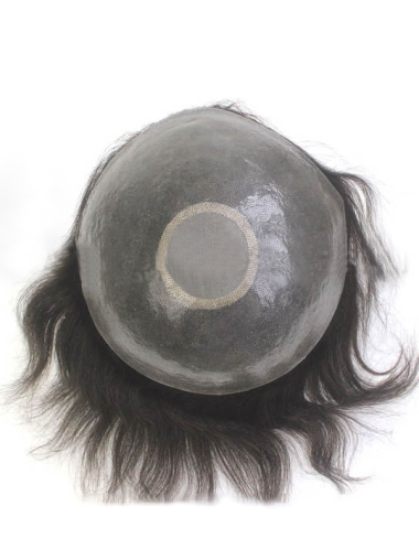 Thin Skin Base With Silk Base Crown On The Top Man Toupees