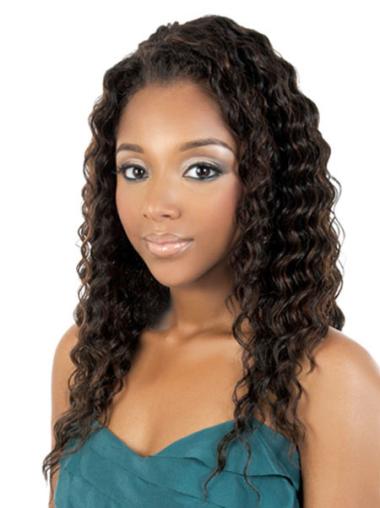 Curly Capless Synthetic 18 Inches Black Women Curly Wigs