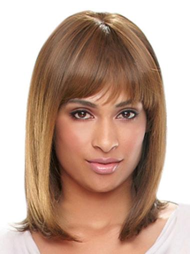 Shoulder Length Synthetic Fabulous African American Auburn Wig