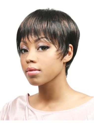 Cropped Boycuts Capless Discontinued African American Wigs