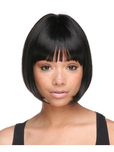 Exquisite Straight Black Bob Wig For Black Women