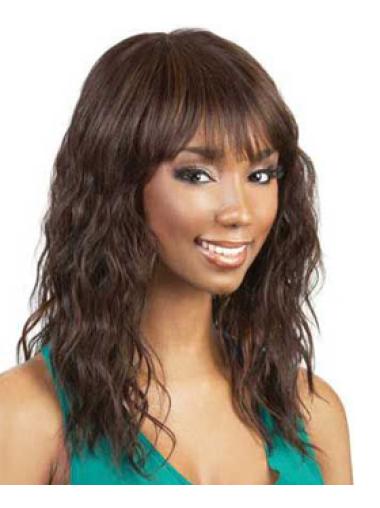 Synthetic Wavy Auburn 20 Inches Wigs For African American