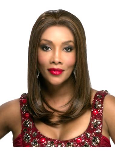 Brown Straight Synthetic Online Top Quality Lace Wigs