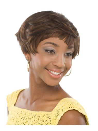 6.5 Inches Capless Wavy Black Women Short Natural Afro Wigs