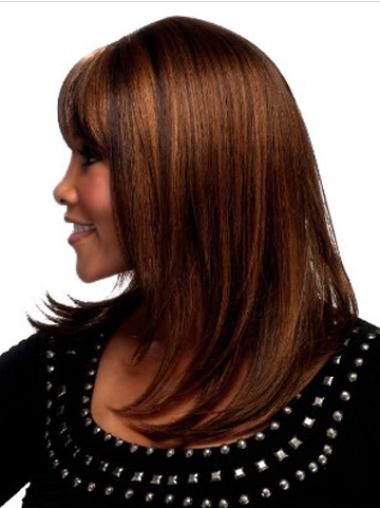 Auburn Straight Shoulder Length Capless Great Synthetic Wigs