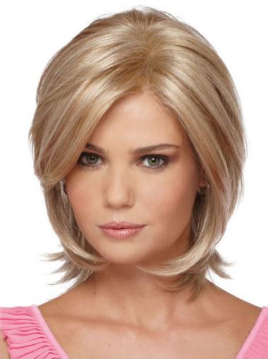 Exquisite Chin Length Straight Synthetic Blonde Bob Wigs