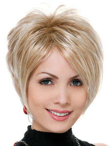 Ideal Straight Blonde Synthetic Capless Wig Short Styles