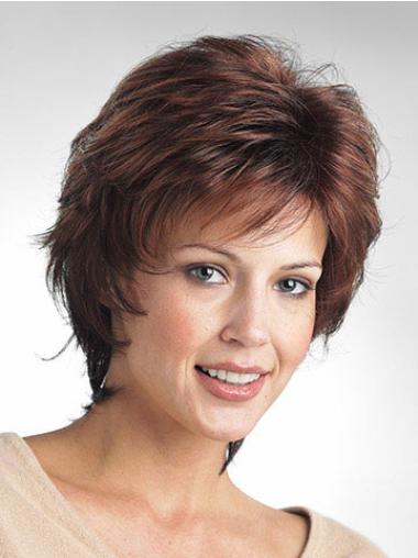 Layered Brown Modern Classic Most Realistic Synthetic Wigs