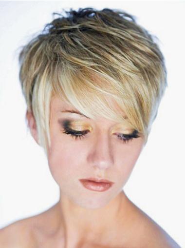 Blonde Straight Synthetic Blonde Wigs Short