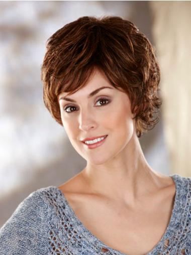 Perfect Wavy Short Synthetic Capless Wigs Brown
