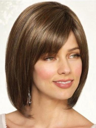 Fabulous Bobs Straight Brown Full Hand Tied Wig